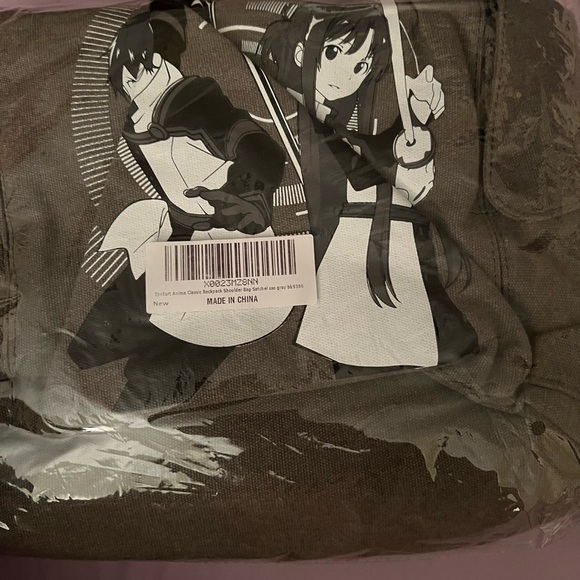 NWT Classic Anime Canvas Backpack Rucksack Bag School Backpack SAO - Picture 4 of 4